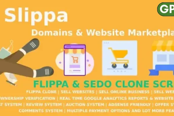 Slippa 3.8 – Domains, Website, App & Social Media Marketplace PHP Script