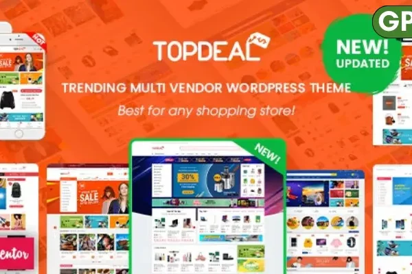 TopDeal 2.3.10 – Multi Vendor Marketplace Elementor WooCommerce WordPress Theme